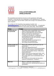 EVALUATIEFORMULIER SPEELSTRATEN - Gemeente Wingene