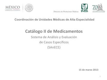 Catálogo II de Medicamentos - Dirección General de Planeación y ...