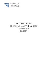 PK-YRITYSTEN TIETOTURVAKYSELY 2006 Yhteenveto 8.2.2007