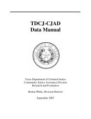 TDCJ-CJAD Data Manual - Texas Department of Criminal Justice