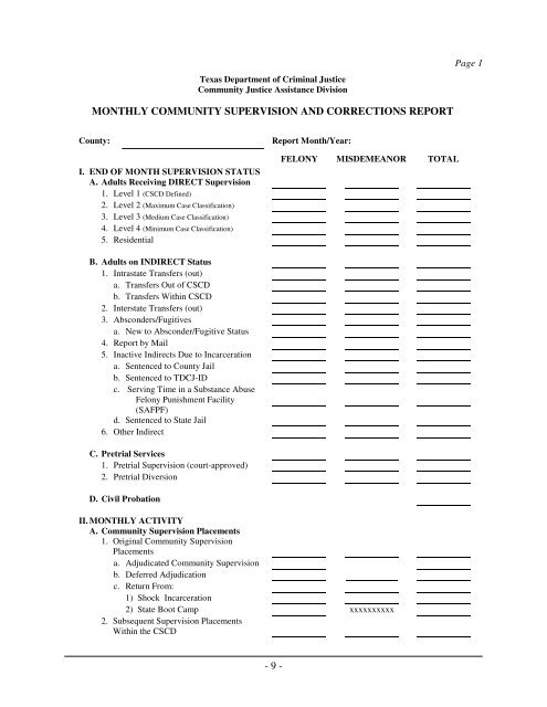 TDCJ-CJAD Data Manual - Texas Department of Criminal Justice