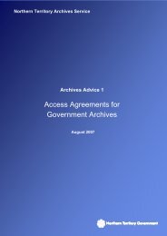 Access Agreements for Government Archives - Department of Arts ...