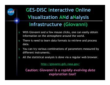 Giovanni - (GES) Data and Information Services Center - NASA