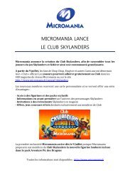 MICROMANIA LANCE LE CLUB SKYLANDERS