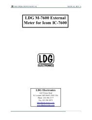 LDG M-7600 External Meter for Icom IC-7600 - LDG Electronics