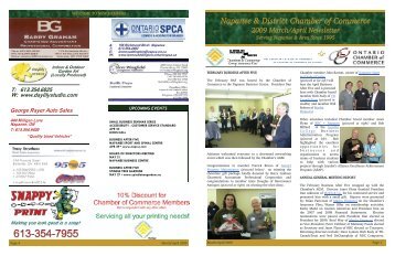 March/April 2009 - Napanee & District Chamber of Commerce