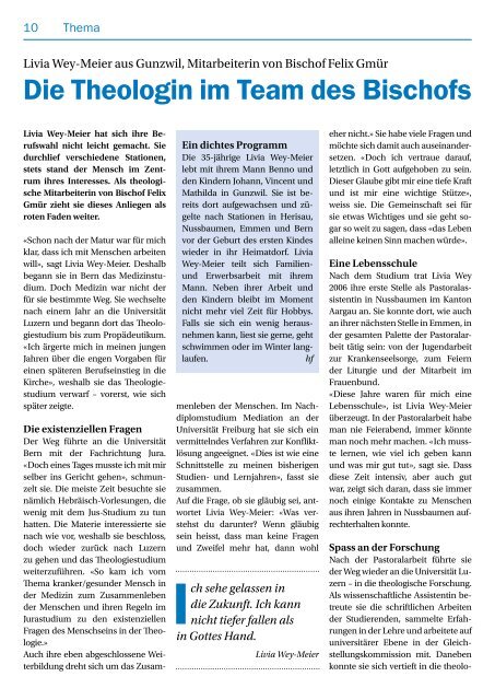 Pfarrblatt Januar 2014 - Pfarrei Geuensee