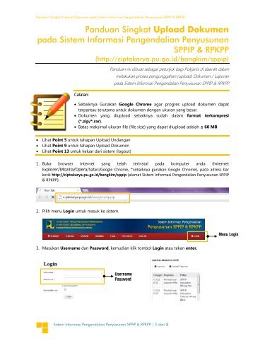 dowload panduan upload dokumen - Ditjen Cipta Karya