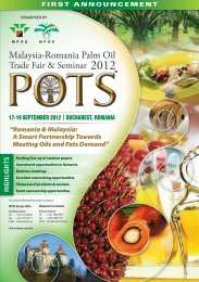 Malaysia-Romania Palm Oil - MPOC