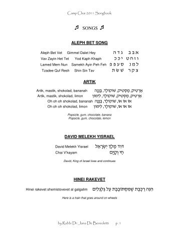 aleph bet song - HebrewDoc