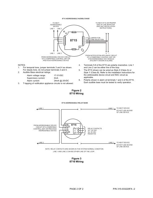 installation instructions and wiring for p/n 8715 ... - Faraday