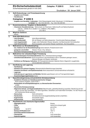 EU-Sicherheitsdatenblatt - Vrhel Wasserlogistik GmbH