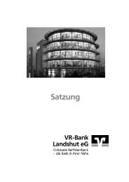 Satzung - VR-Bank Landshut eG