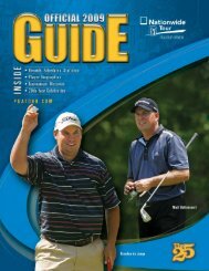 Nationwide Tour 2009 Guide - PGA TOUR Media