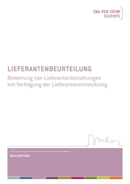 Factsheet Lieferantenbeurteilung - All for One Midmarket AG