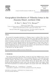 Geographical distribution of Tillandsia lomas in the Atacama ... - IEB