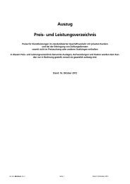 Auszug Preis- und Leistungsverzeichnis - VR Bank Rhein-Neckar eG