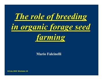 Mario Falcinelli - International Herbage Seed Group