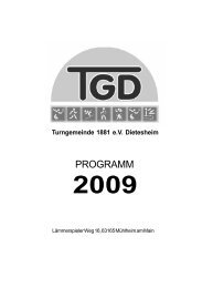Programm 2009 - Turngemeinde Dietesheim