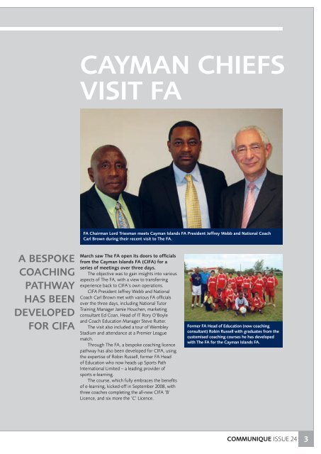 ISSUE 24 IN THIS ISSUE - The Football Association