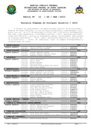 Edital NÂº / GD / DAE / 10 2010 Terceira Chamada - Vestibular UFSC ...