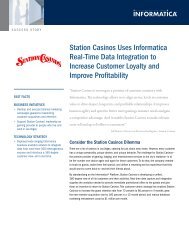Station Casinos uses informatica real-time Data integration to ...