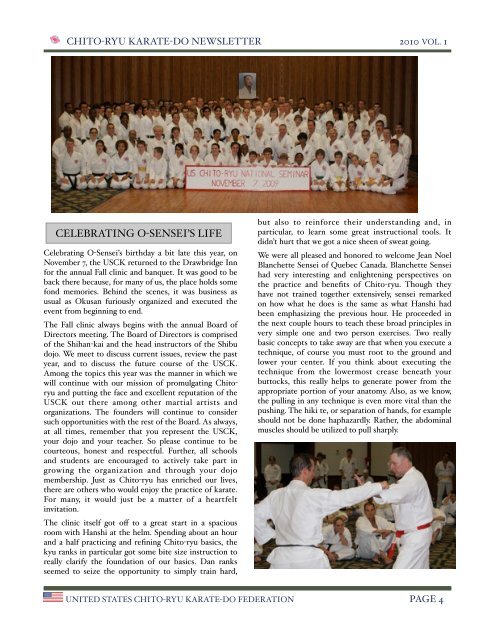 The Endless Quest - United States Chito-ryu Karate Federation