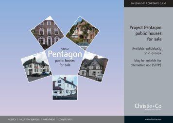 Project Pentagon public houses - Christie + Co Corporate