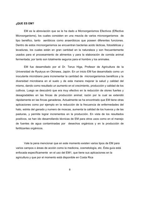 Guia para ProducciÃ³n Animal Sostenible con EM - EM | Effective ...