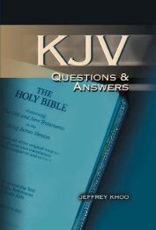 KJV Questions and Answers - Far Eastern Bible College