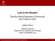 Lost in the Woods? Transition-Based Dependency Parsing with ... - Stp