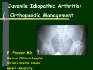 Juvenile Idiopathic Arthritis - CHU Sainte-Justine - SAAC