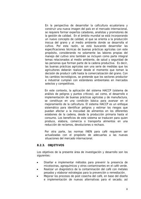 Plan de InvestigaciÃ³n y Desarrollo TecnolÃ³gico Cafetalero
