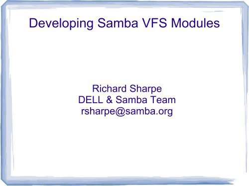 Richard Sharpe PDF - sambaXP