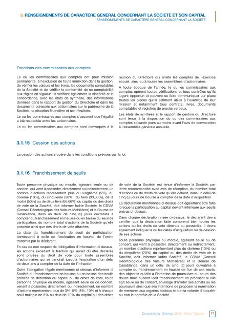 Maroc Telecom - Document de rÃƒÂ©fÃƒÂ©rence 2006