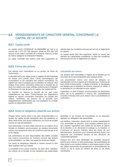 Maroc Telecom - Document de rÃƒÂ©fÃƒÂ©rence 2006