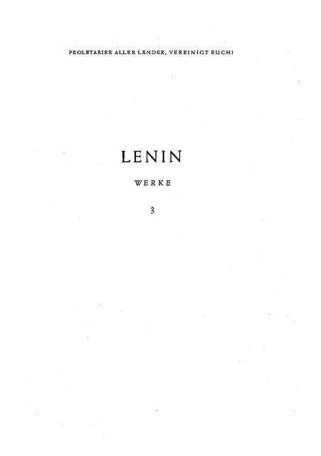 Lenin Werke Band 3 - Red Channel