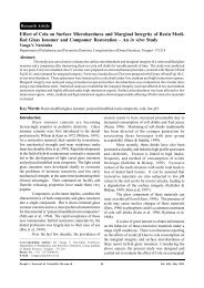 Effect of Cola on Surface Microhardness and Marginal Integrity of ...