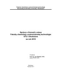 rok 2010 - Fakulta chemickej a potravinÃ¡rskej technolÃ³gie