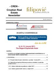 Croatian Real Estate Newsletter - Filipović poslovno savjetovanje doo