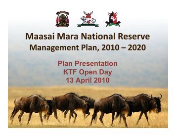 Gazettement of MMNR management plan - Kenya Tourism Federation