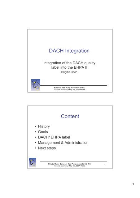 DACH integration - EHPA