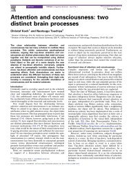 Attention and consciousness: two distinct brain processes