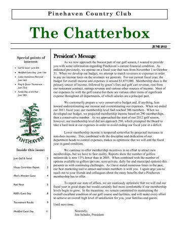 The Chatterbox - June - Pinehaven Country Club