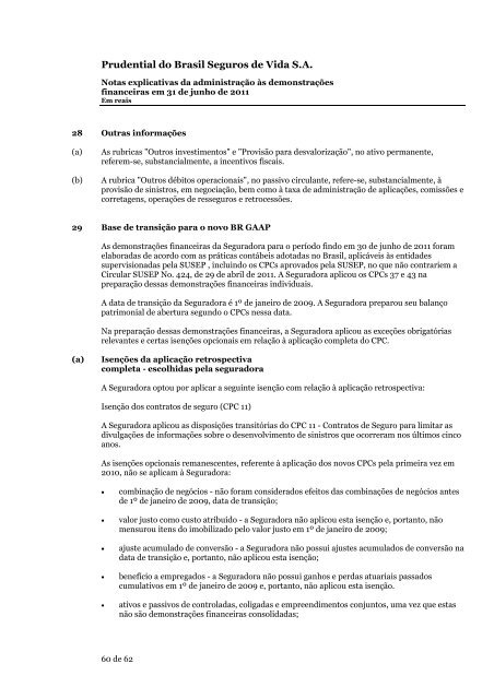 Prudential do Brasil Seguros de Vida S.A.