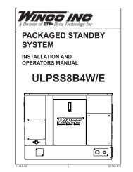 Owners Manual - Electric Generators Direct