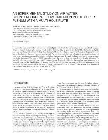 an experimental study on air-water countercurrent flow limitation in ...