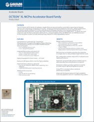 OCTEON XL NICPro Accelerator Board Family - Cavium