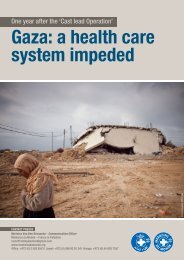 Gaza: a health care system impeded - MÃ©decins du Monde