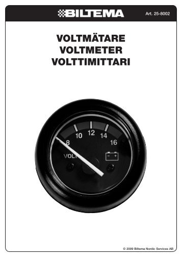 VOLTMÃTARE VOLTMETER VOLTTIMITTARI - Biltema